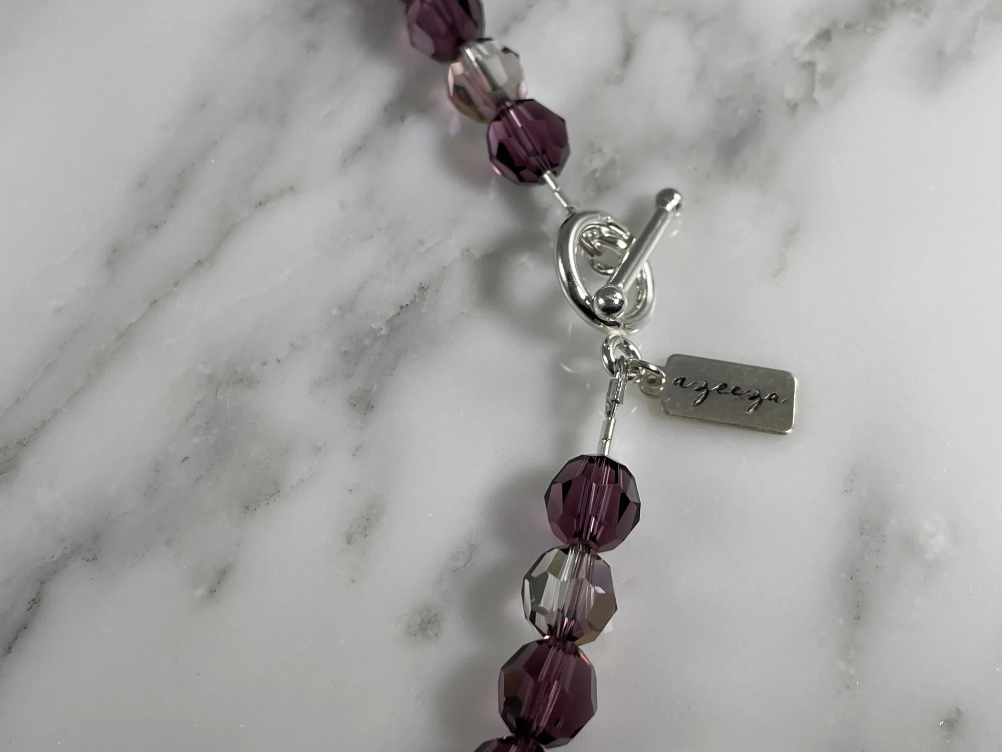 Amethyst Swarovski Necklace view 3