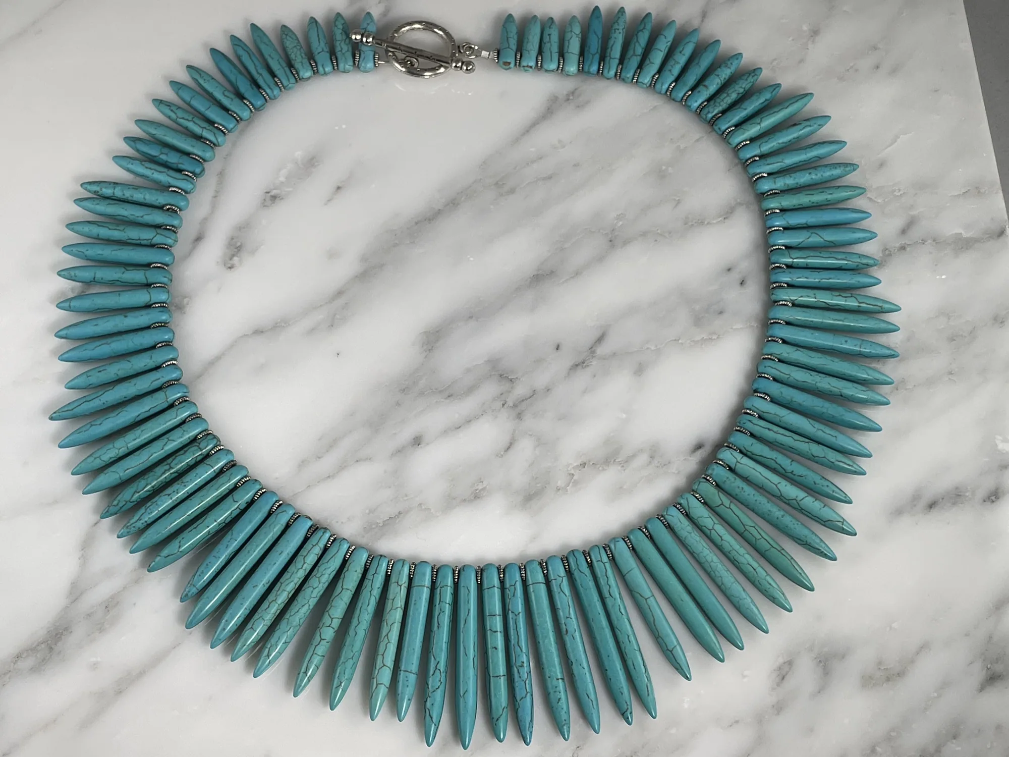 Howlite Bohemian Necklace view 2