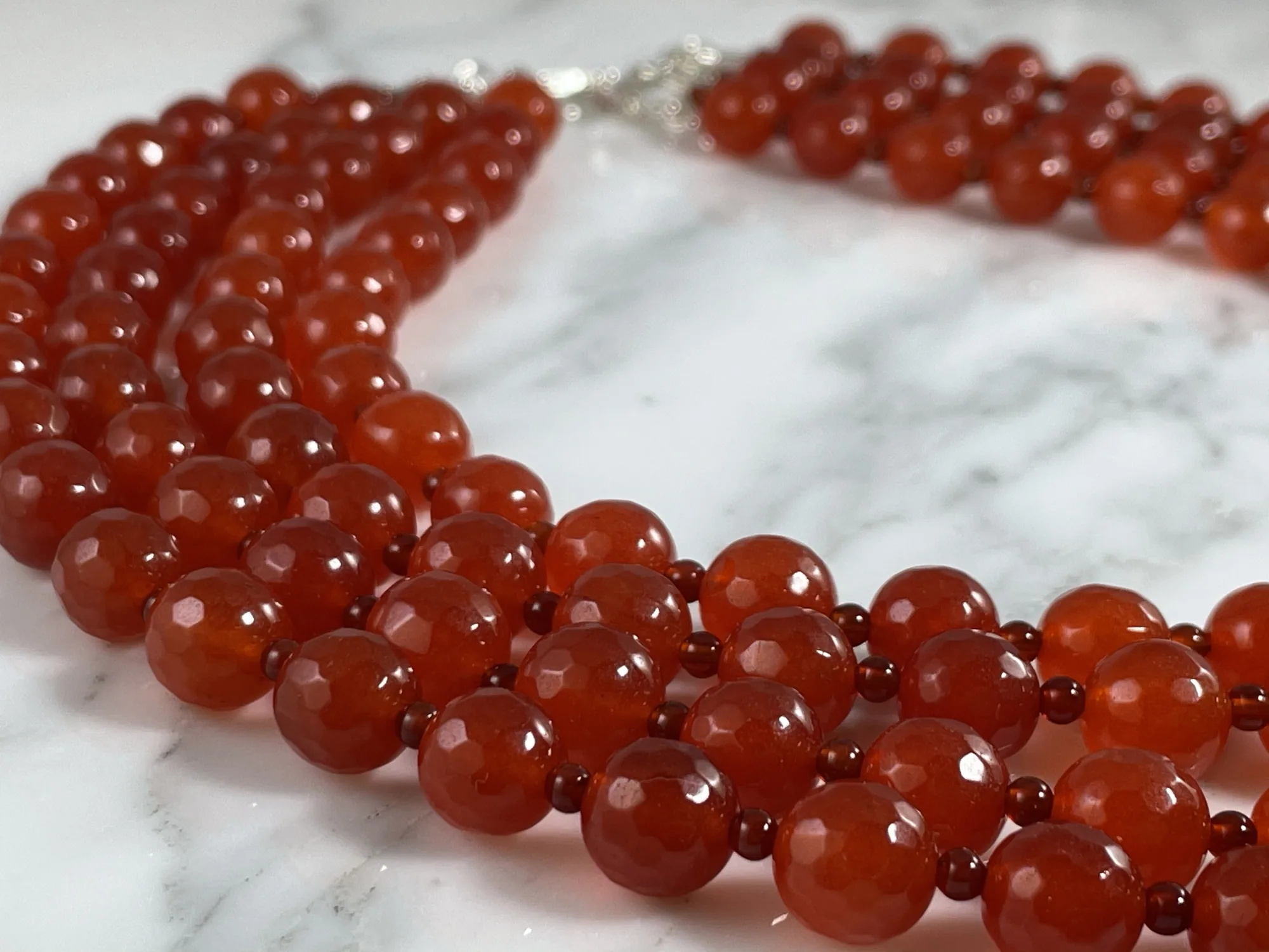 Multi-Strand Carnelian Necklace view 2