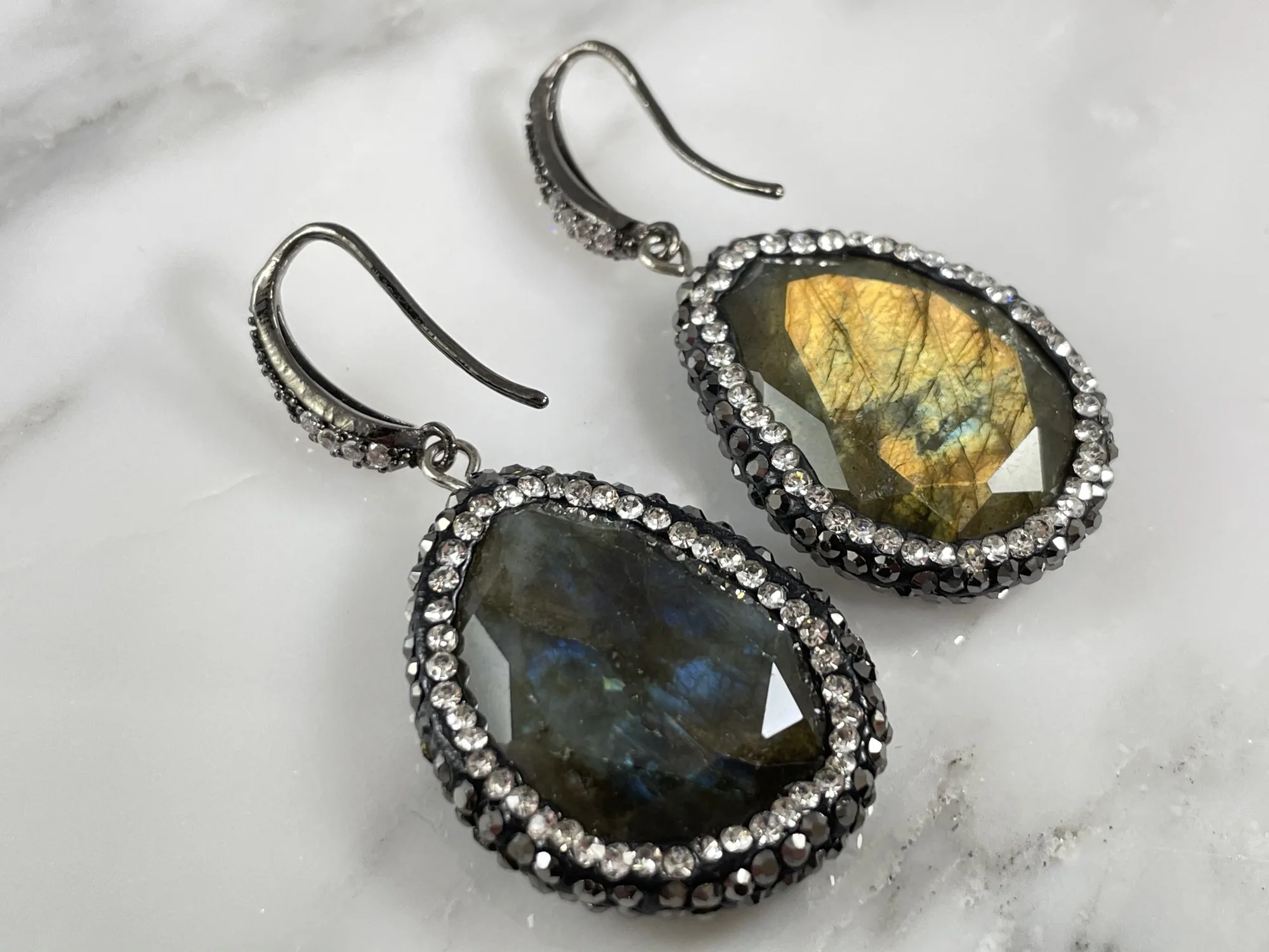 Labradorite Earrings view 2