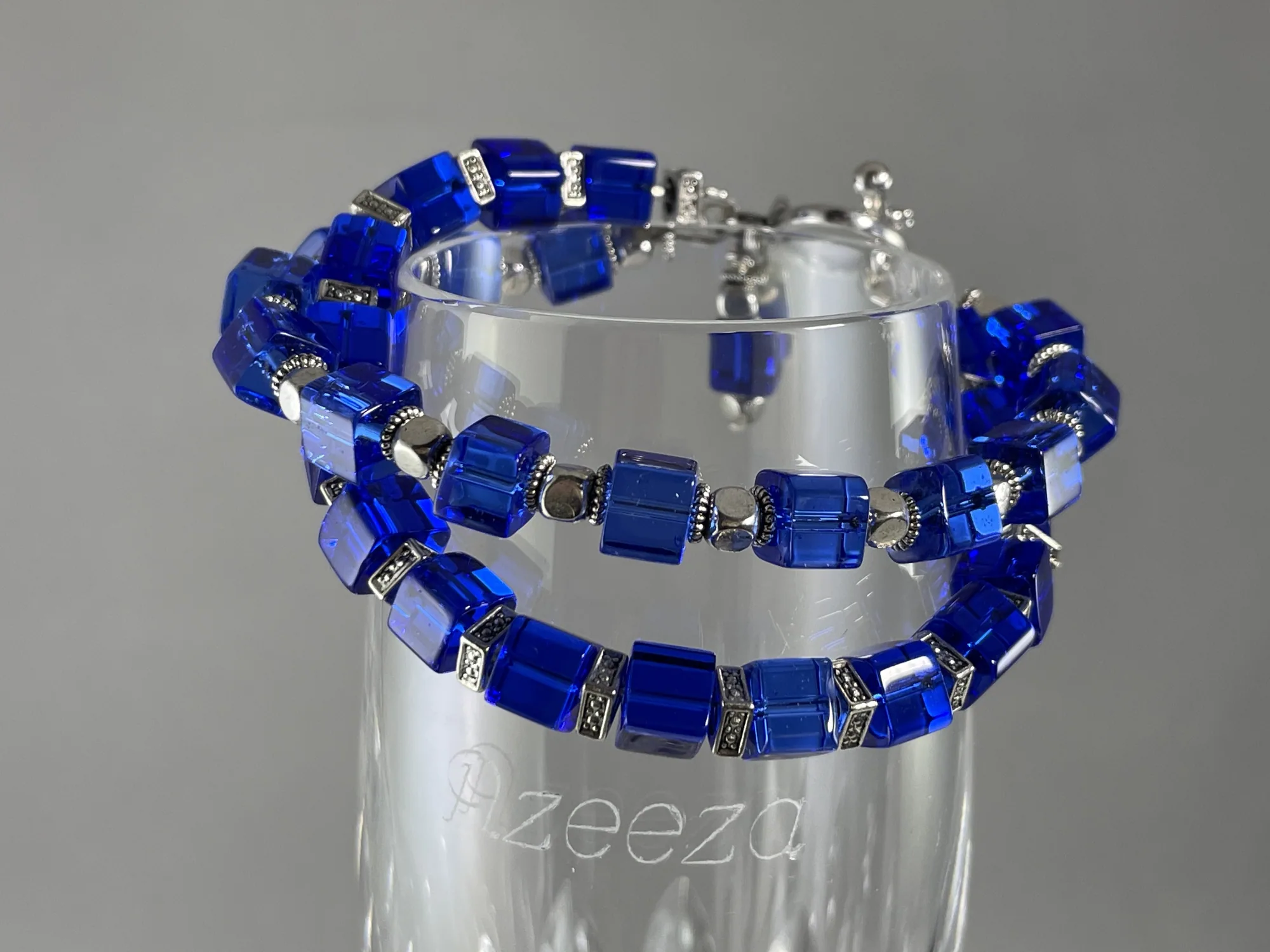 Crystal and Hematite Bracelet view 2