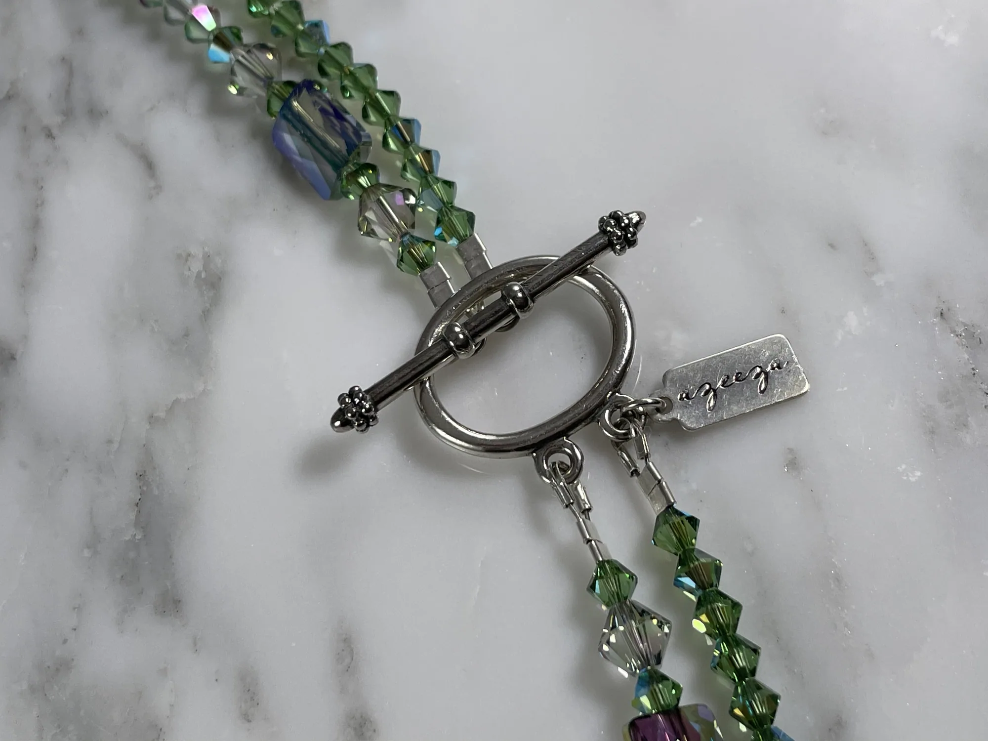 Swarovski Peridot Shimmer Necklace view 4