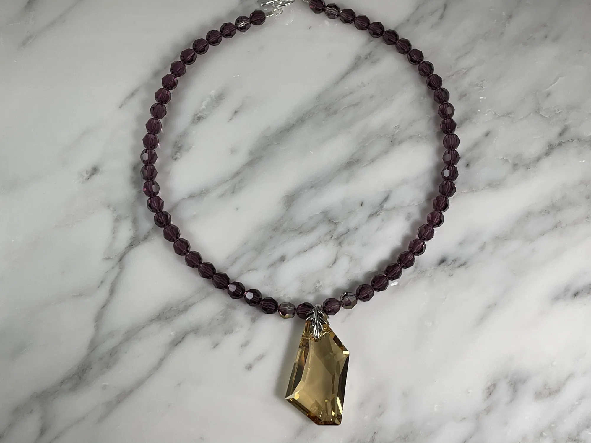 Amethyst Swarovski Necklace