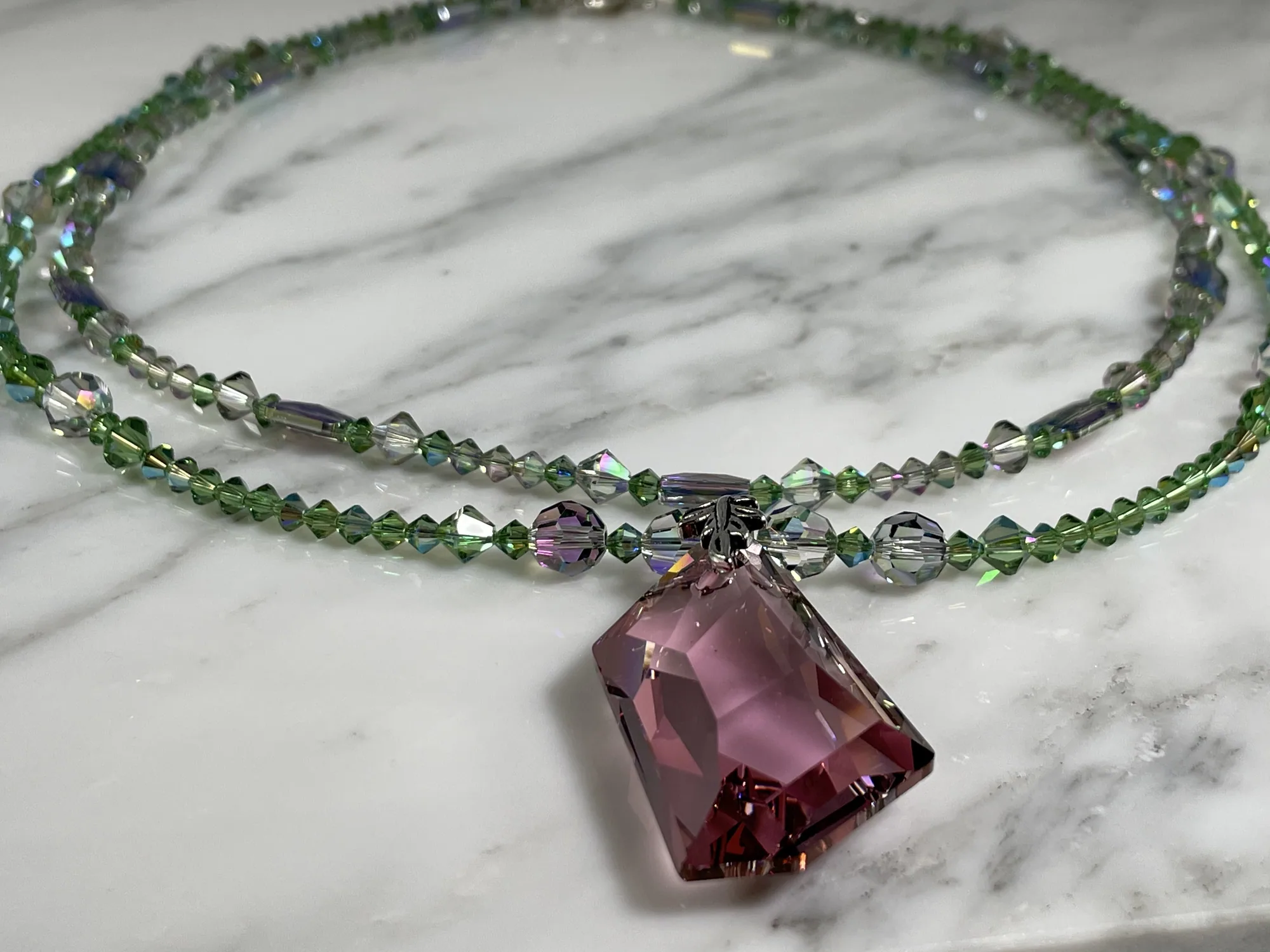 Swarovski Peridot Shimmer Necklace
