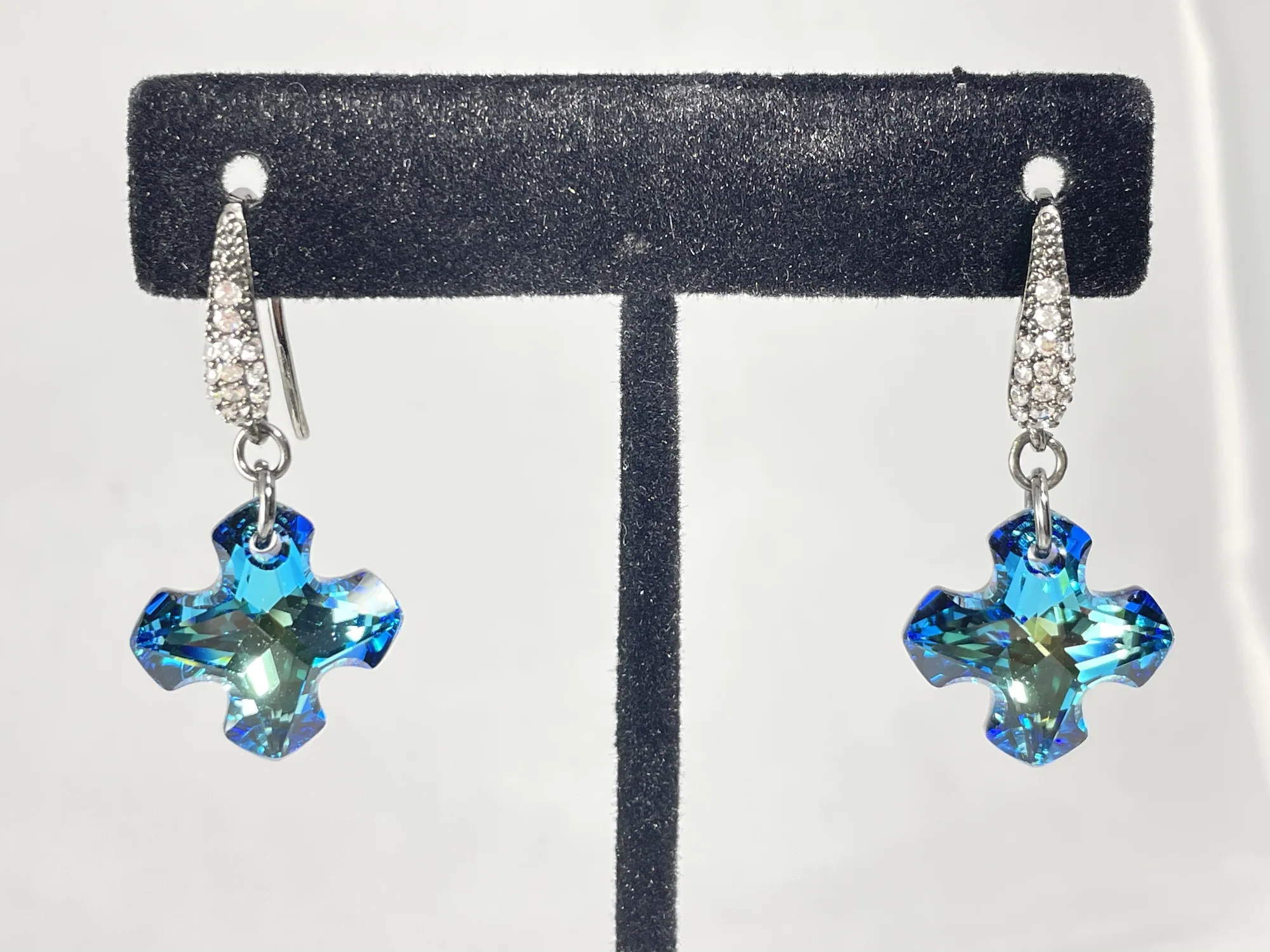 Swarovski Greek Cross Earrings