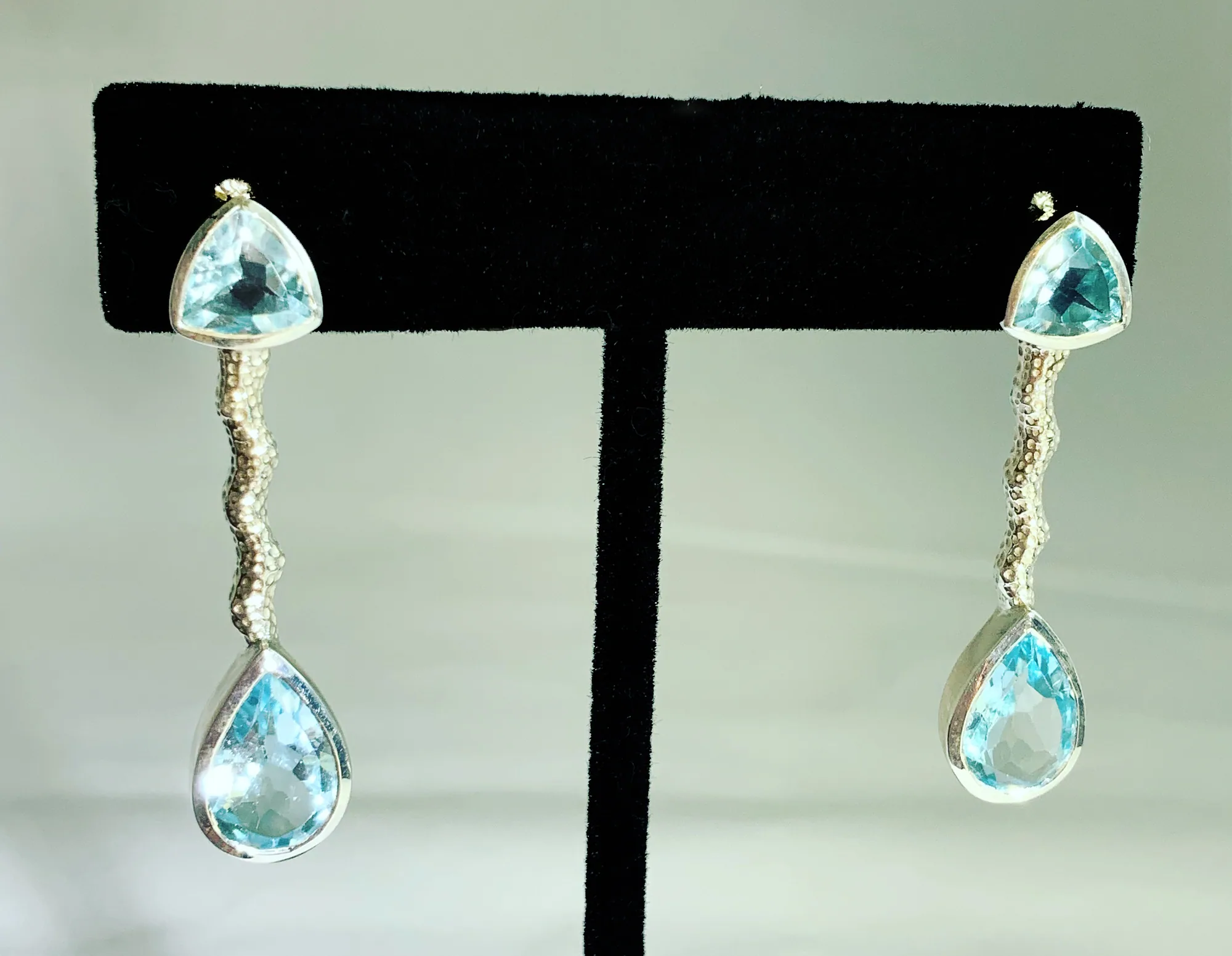 Aquamarine Stationary Earrings