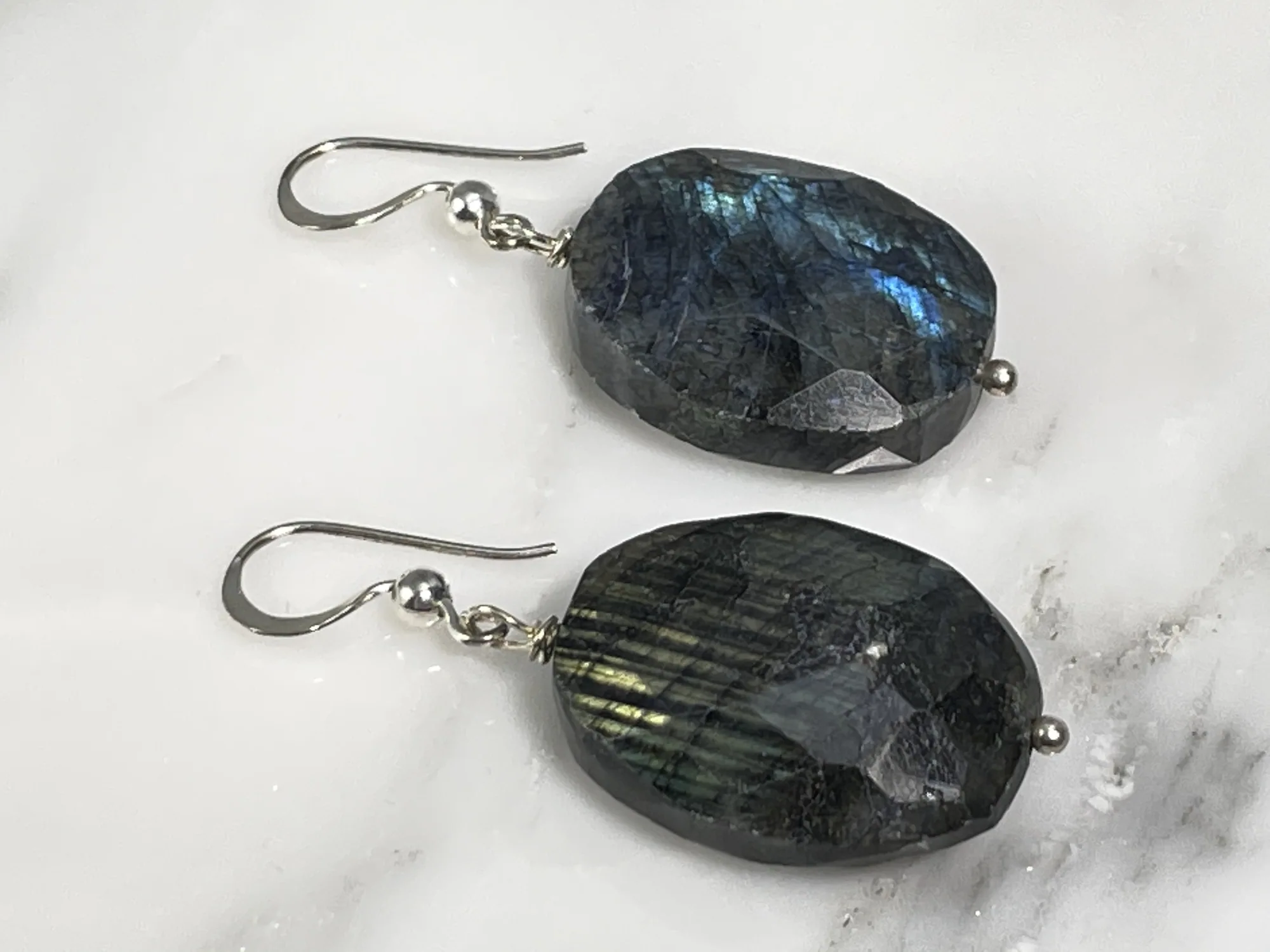 Labradorite Earrings view 2