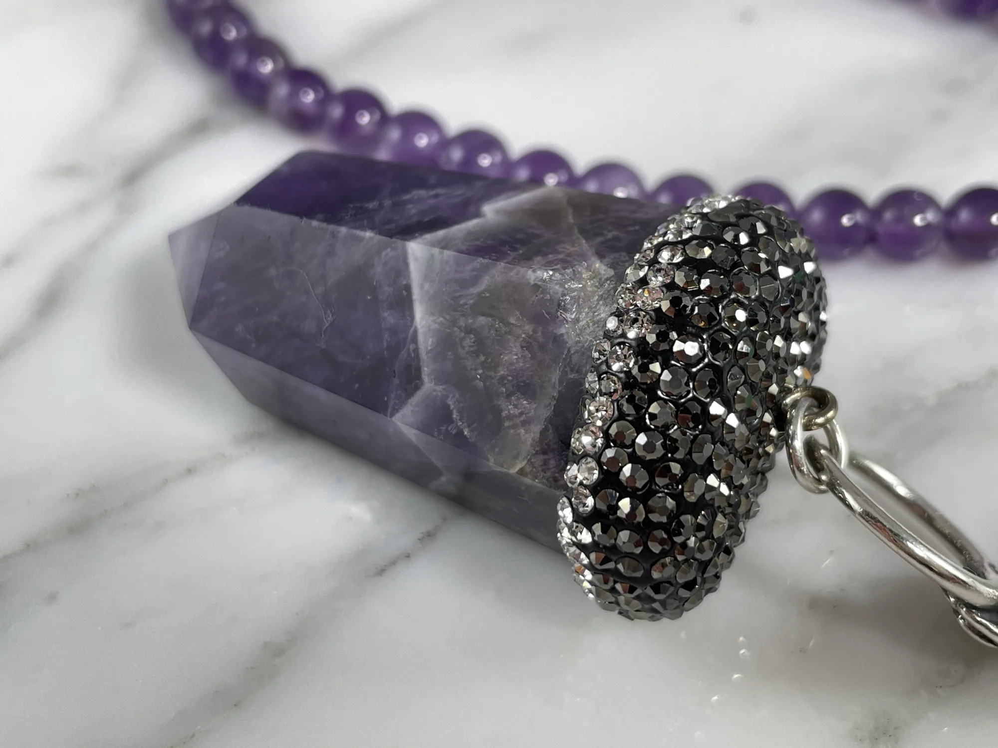 Amethyst and Aventurine Necklace view 4