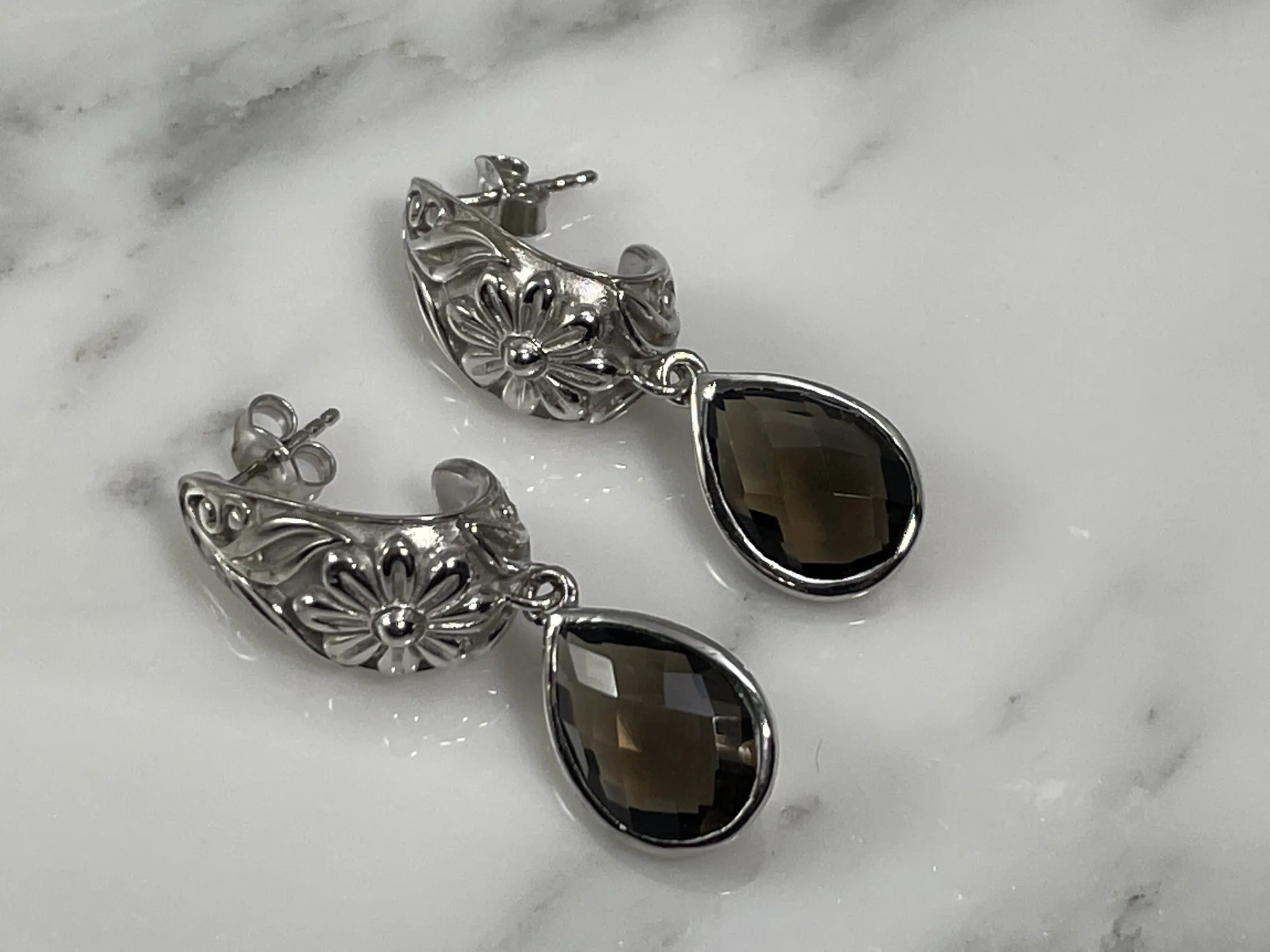 Smoky Quartz Earrings view 2