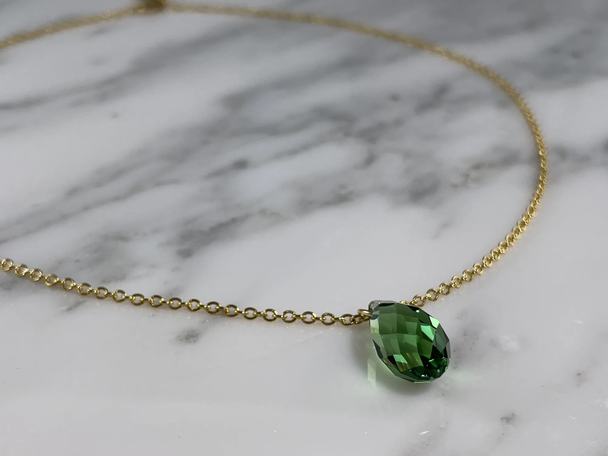 Swarovski Briolette Erinite Necklace view 2