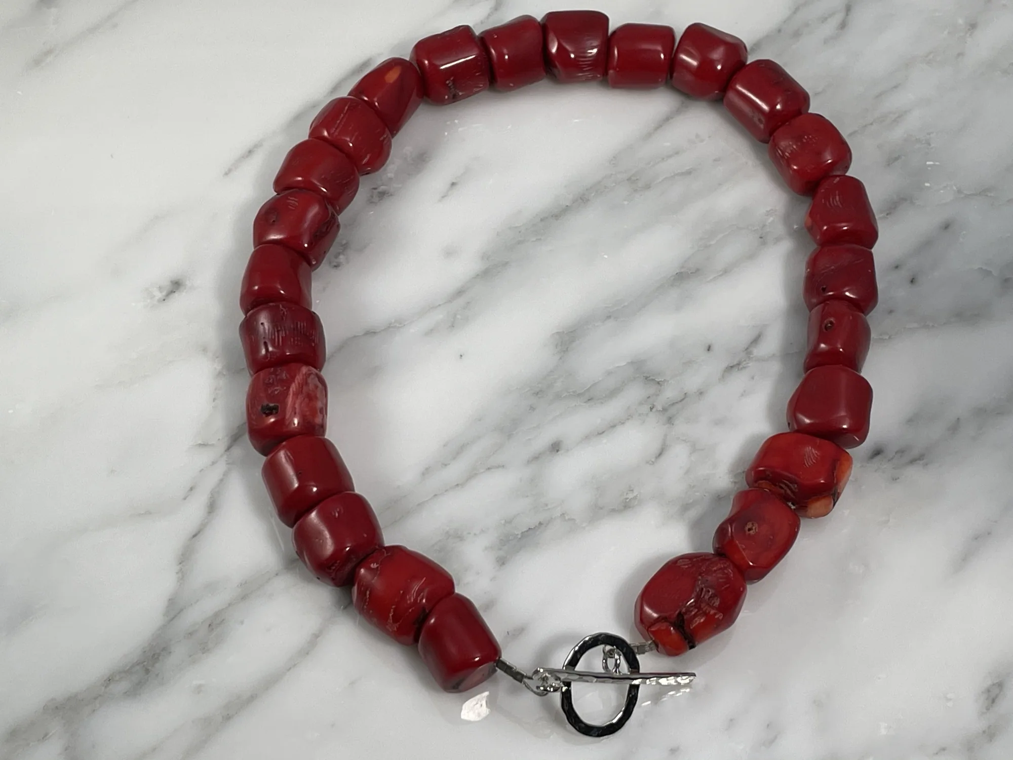 Chunky Red Coral Necklace