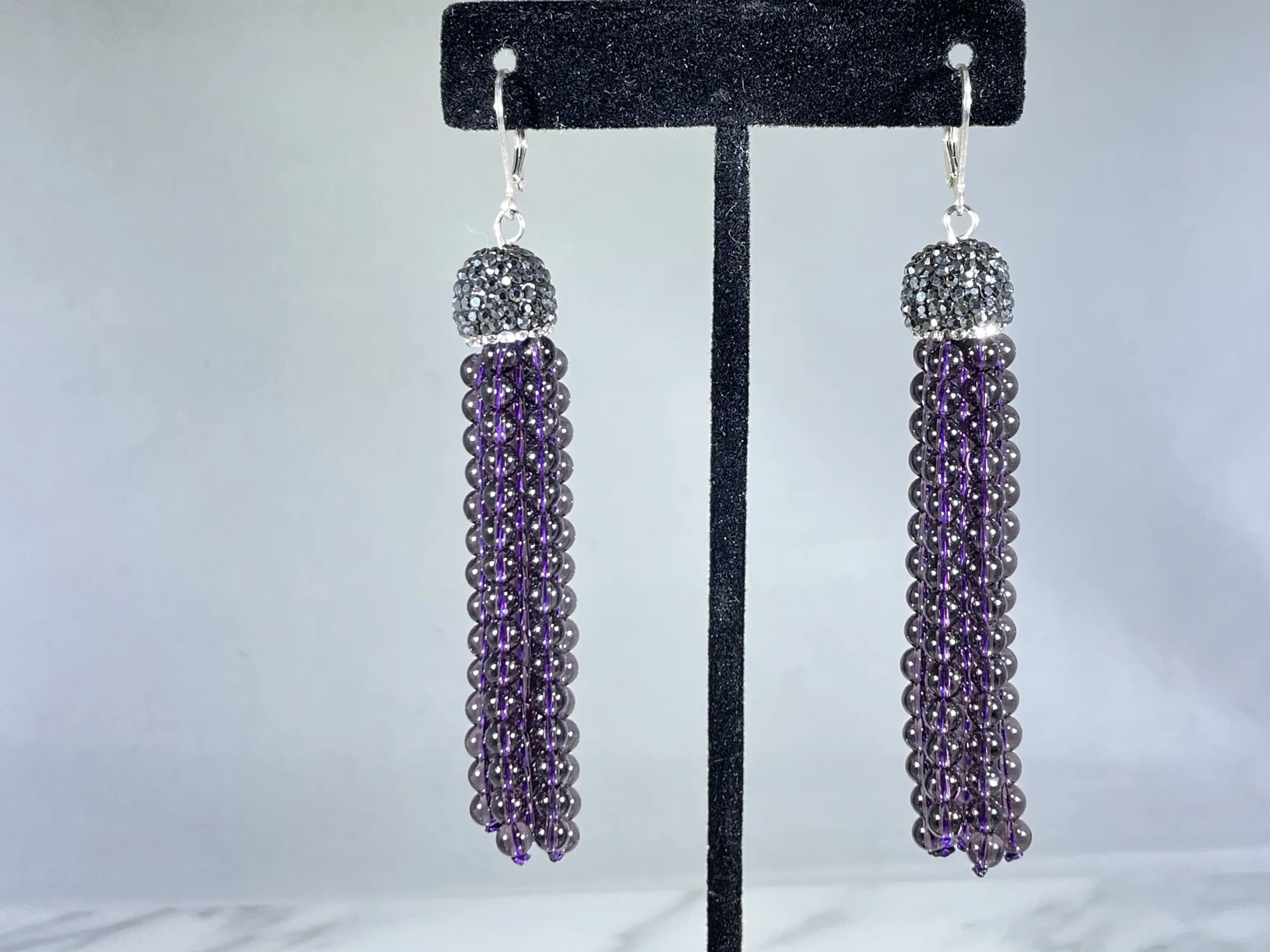 Amethyst Tassel Earrings