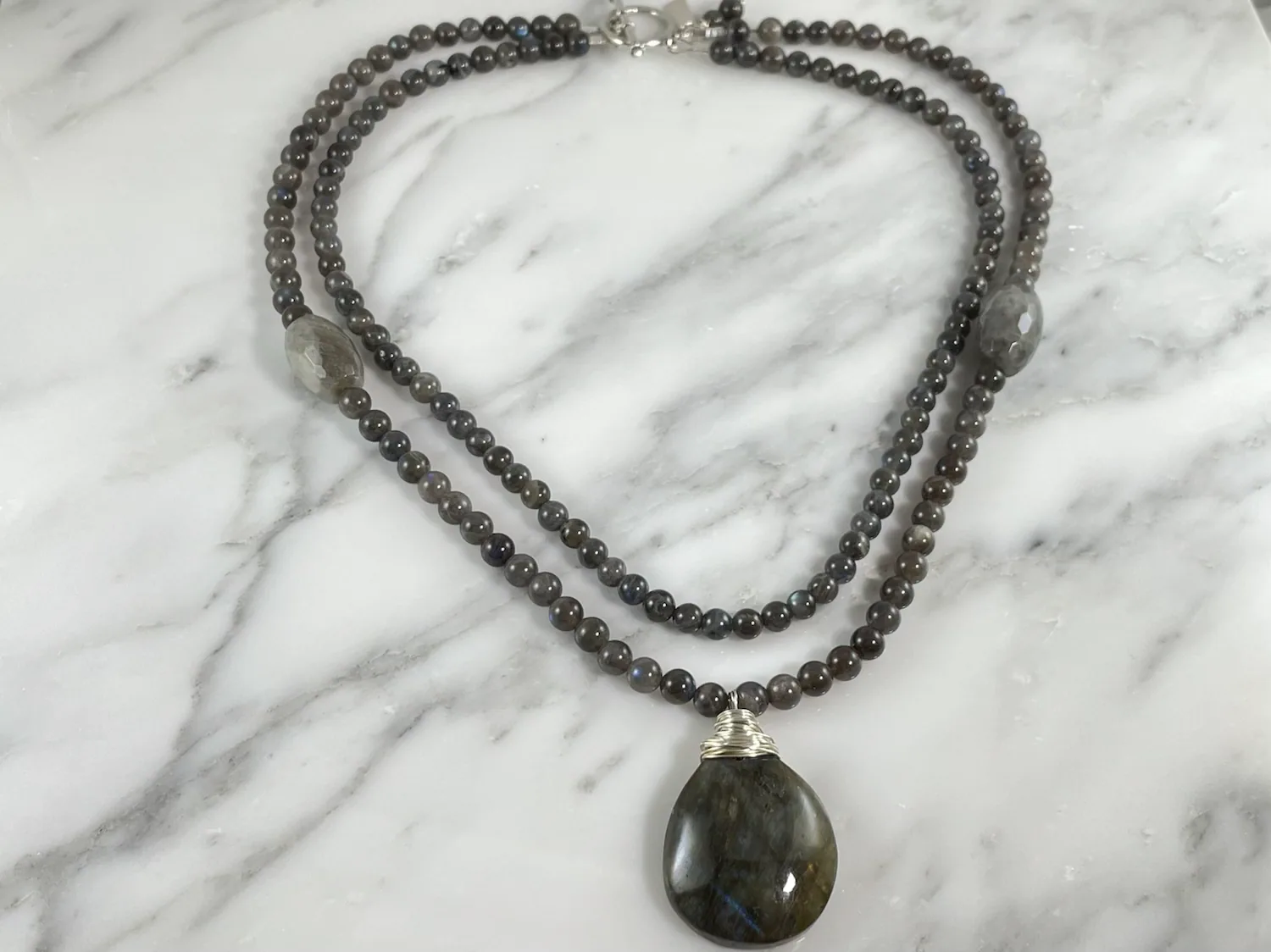 Sterling Silver Labradorite Necklace