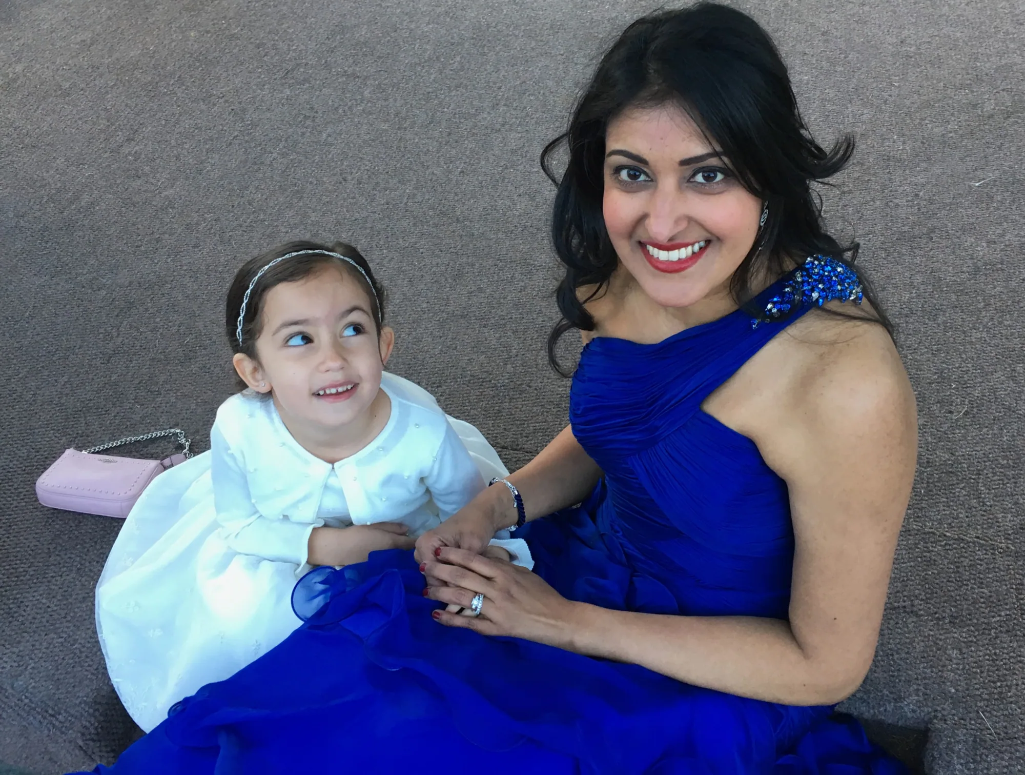 The Azeeza Jewelry designer with her daughter