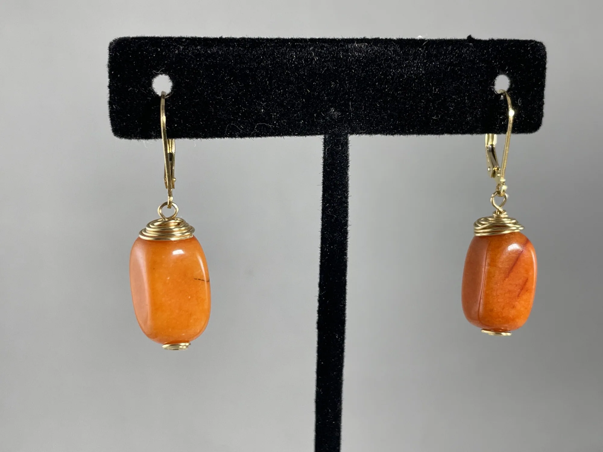 Orange Quartzite Earrings