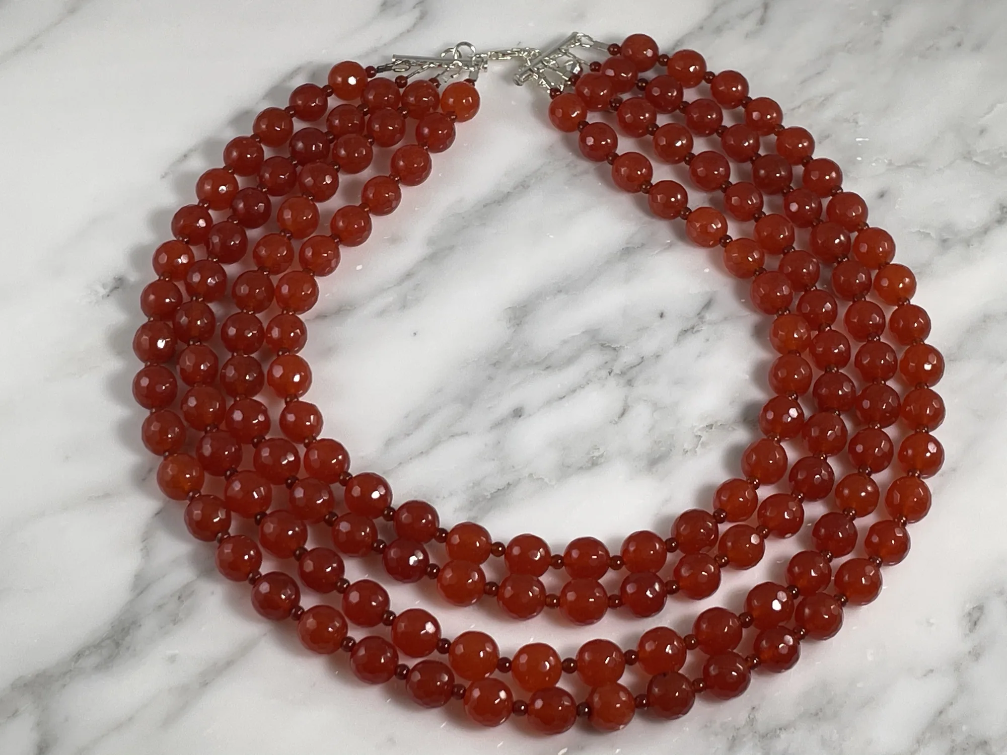Multi-Strand Carnelian Necklace