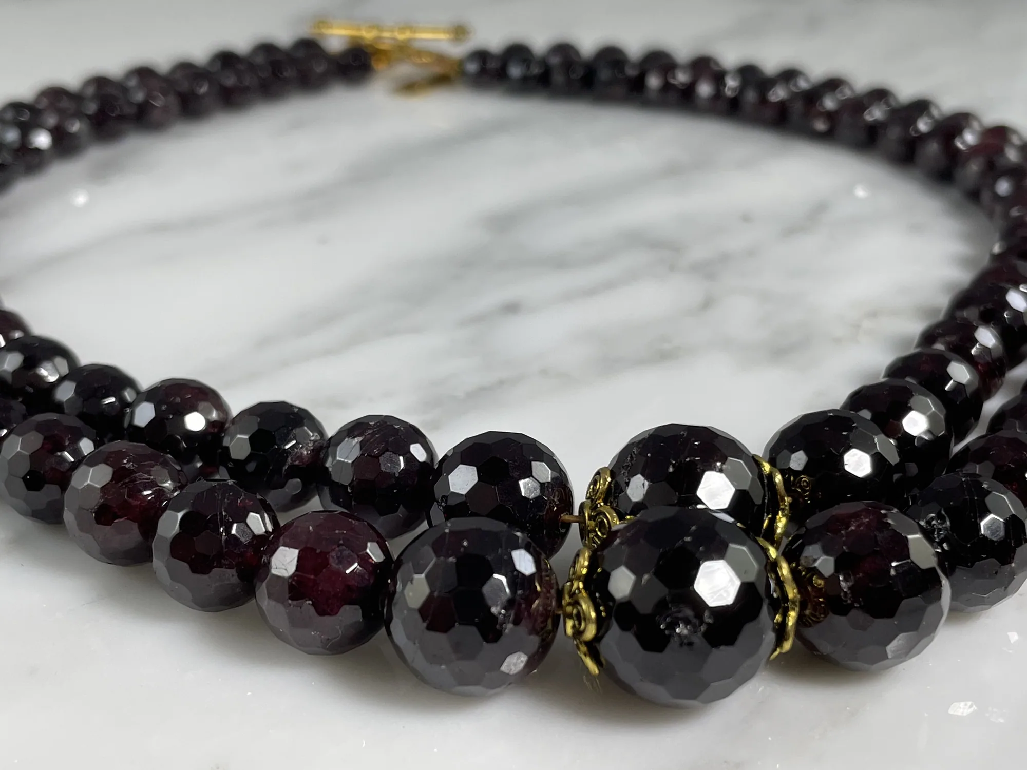 Garnet Necklace view 2