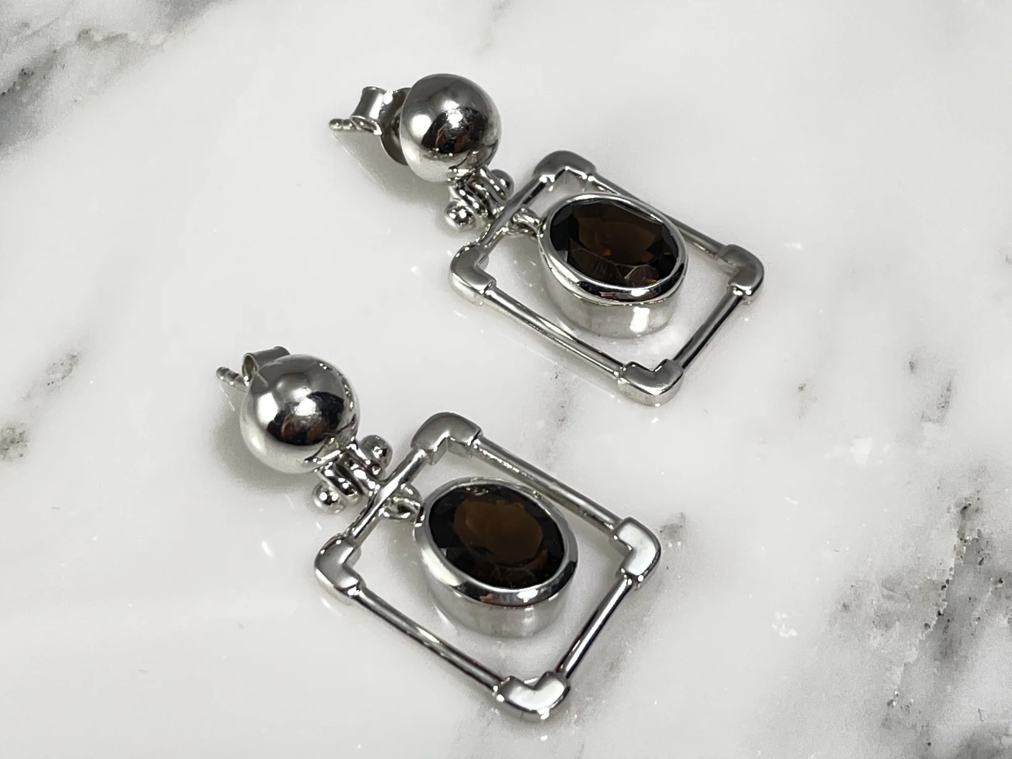 Smoky Quartz Earrings view 2