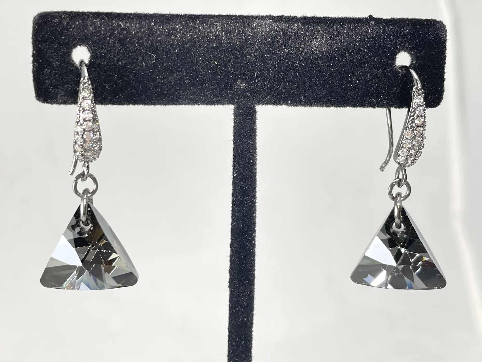Swarovski Crystal Silver Night Earrings