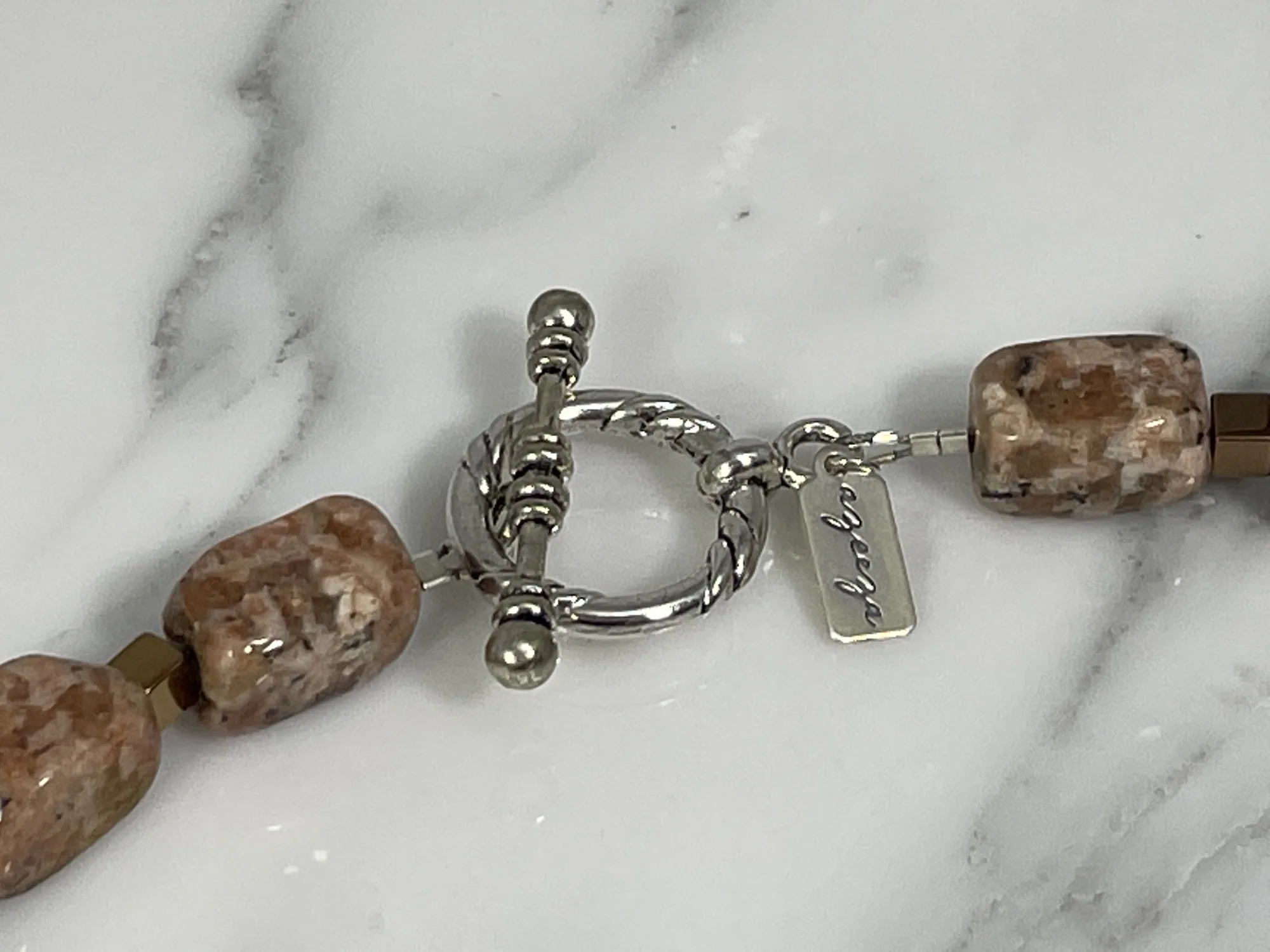 Agate and Hematite Necklace view 3