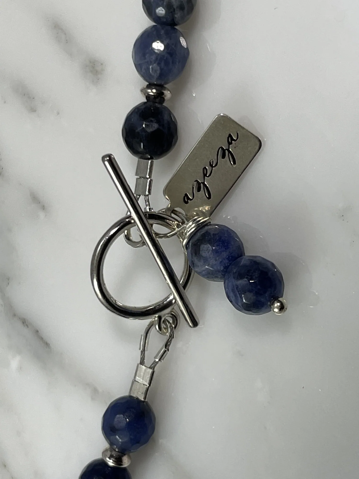 Sodalite a Druzy Necklace view 3