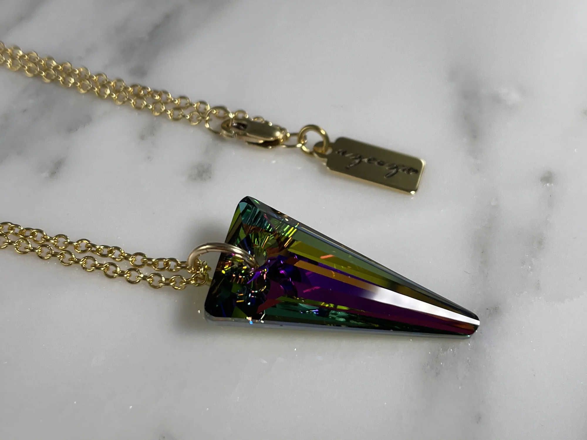 Swarovski Spike Vitrail Crystal Necklace view 2