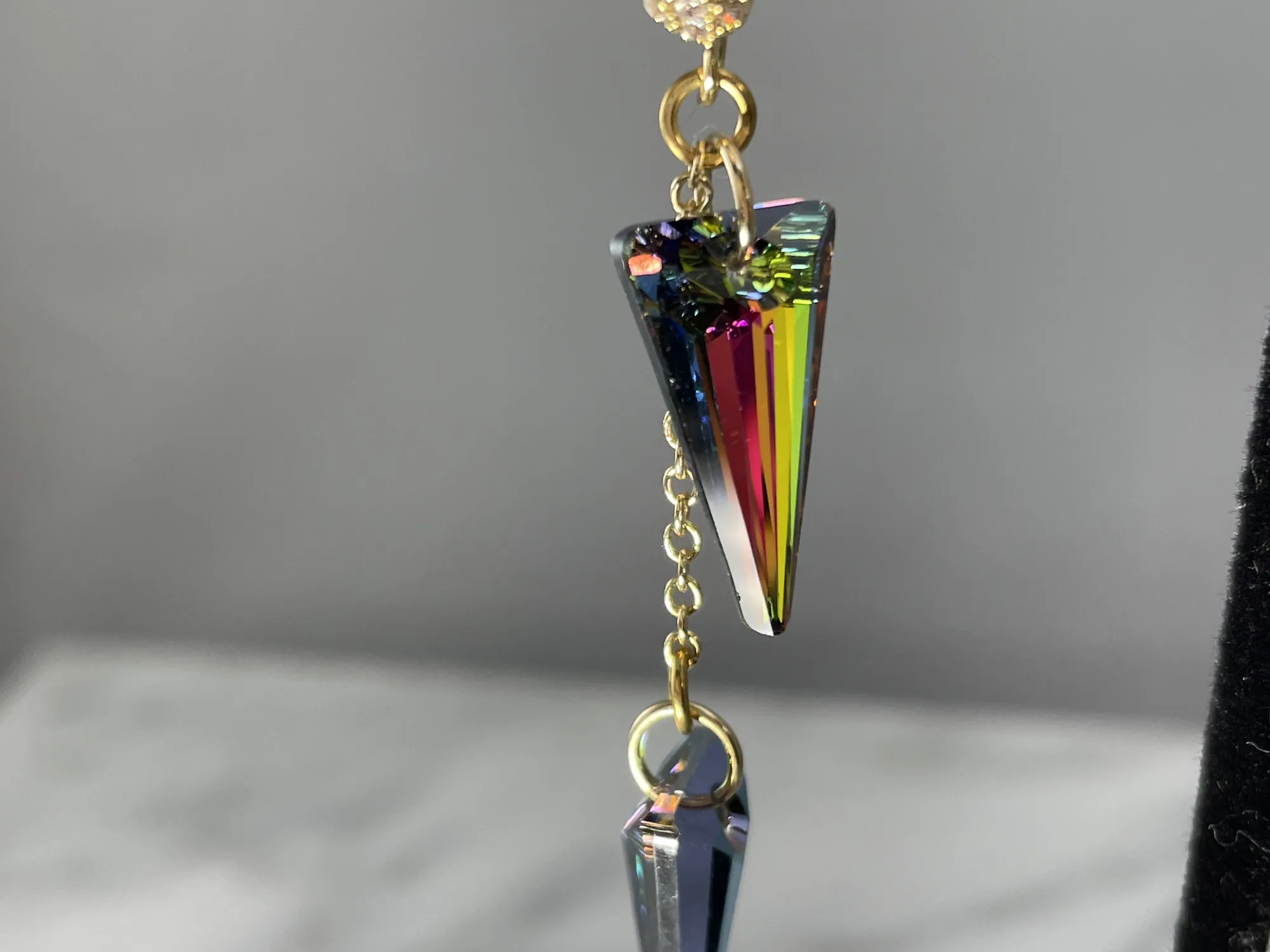Double Spike Swarovski Earrings view 3