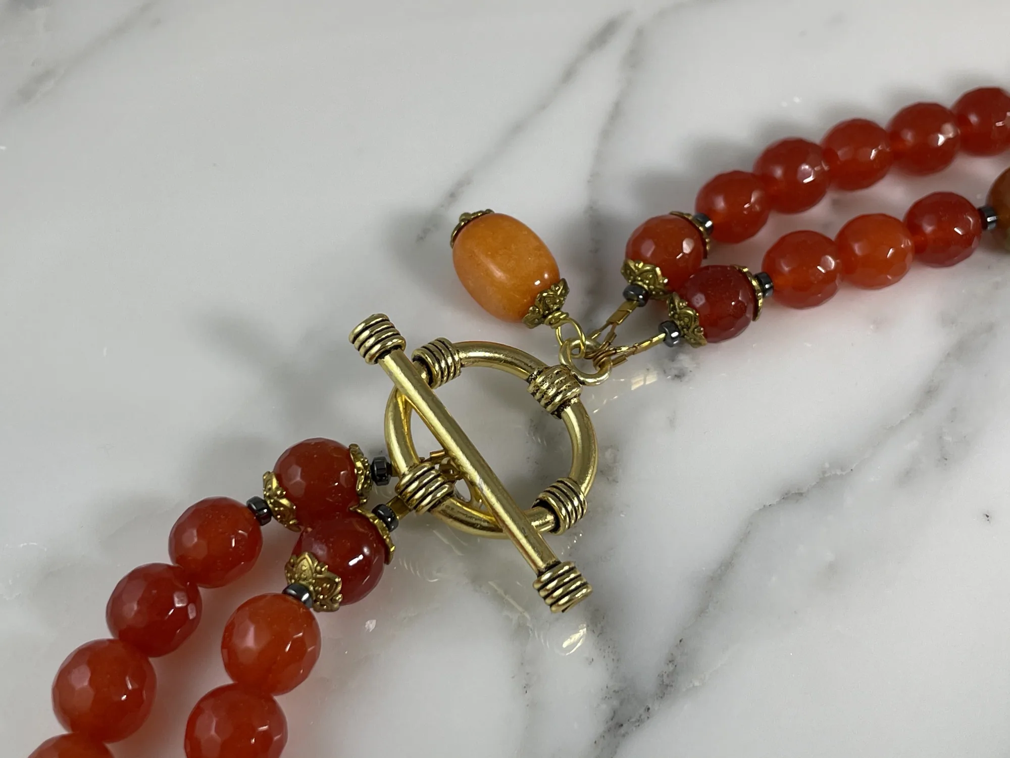 Carnelian, Agate and Quartzite Necklace view 3