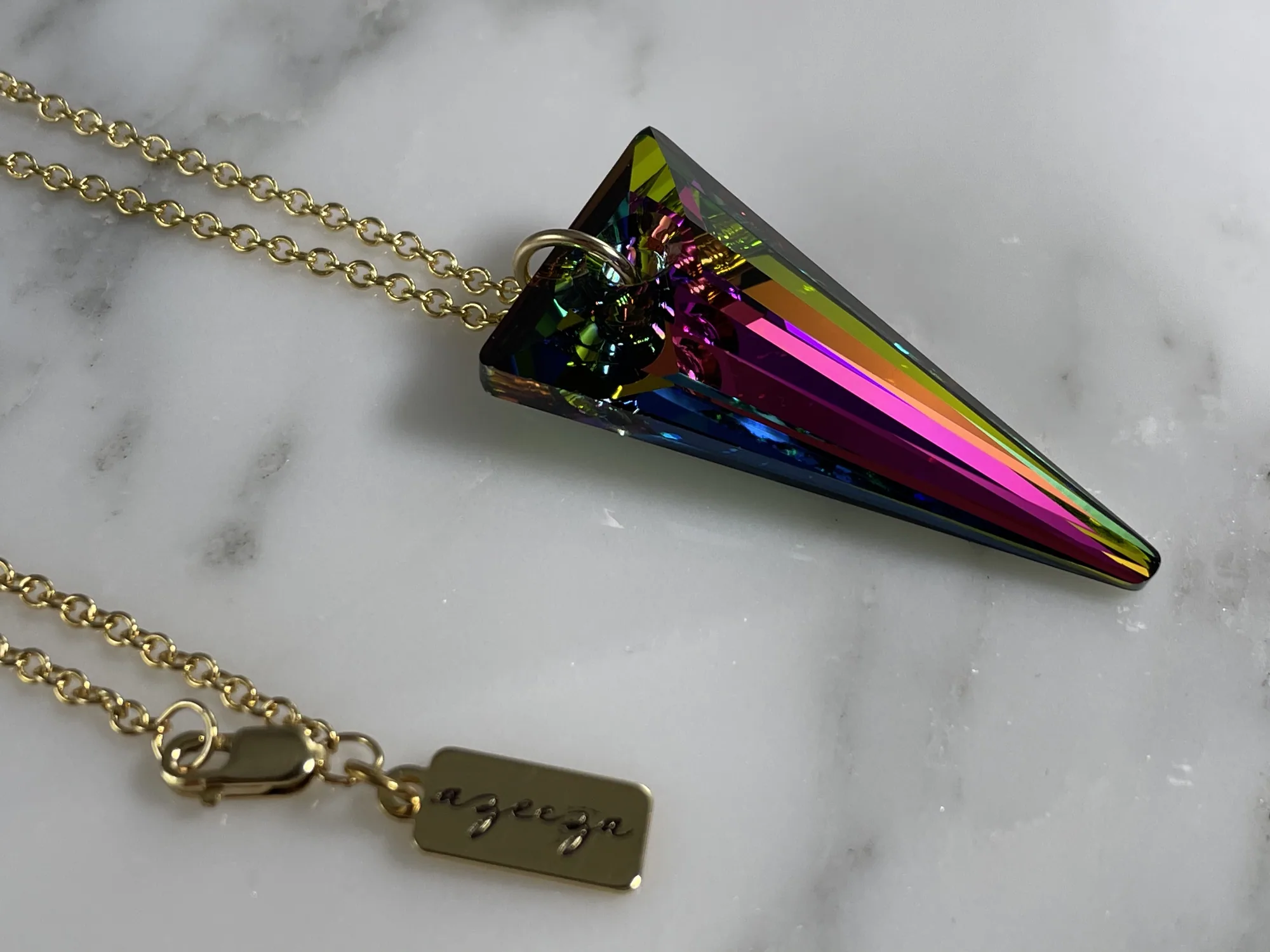 Swarovski Crystal Spike Vitrail Necklace view 2
