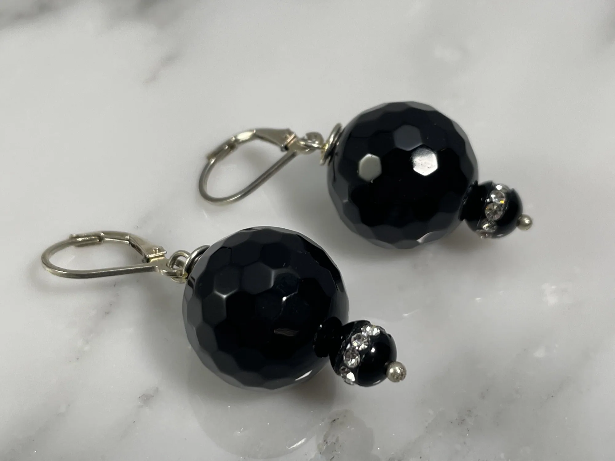 Black Onyx Earrings view 2