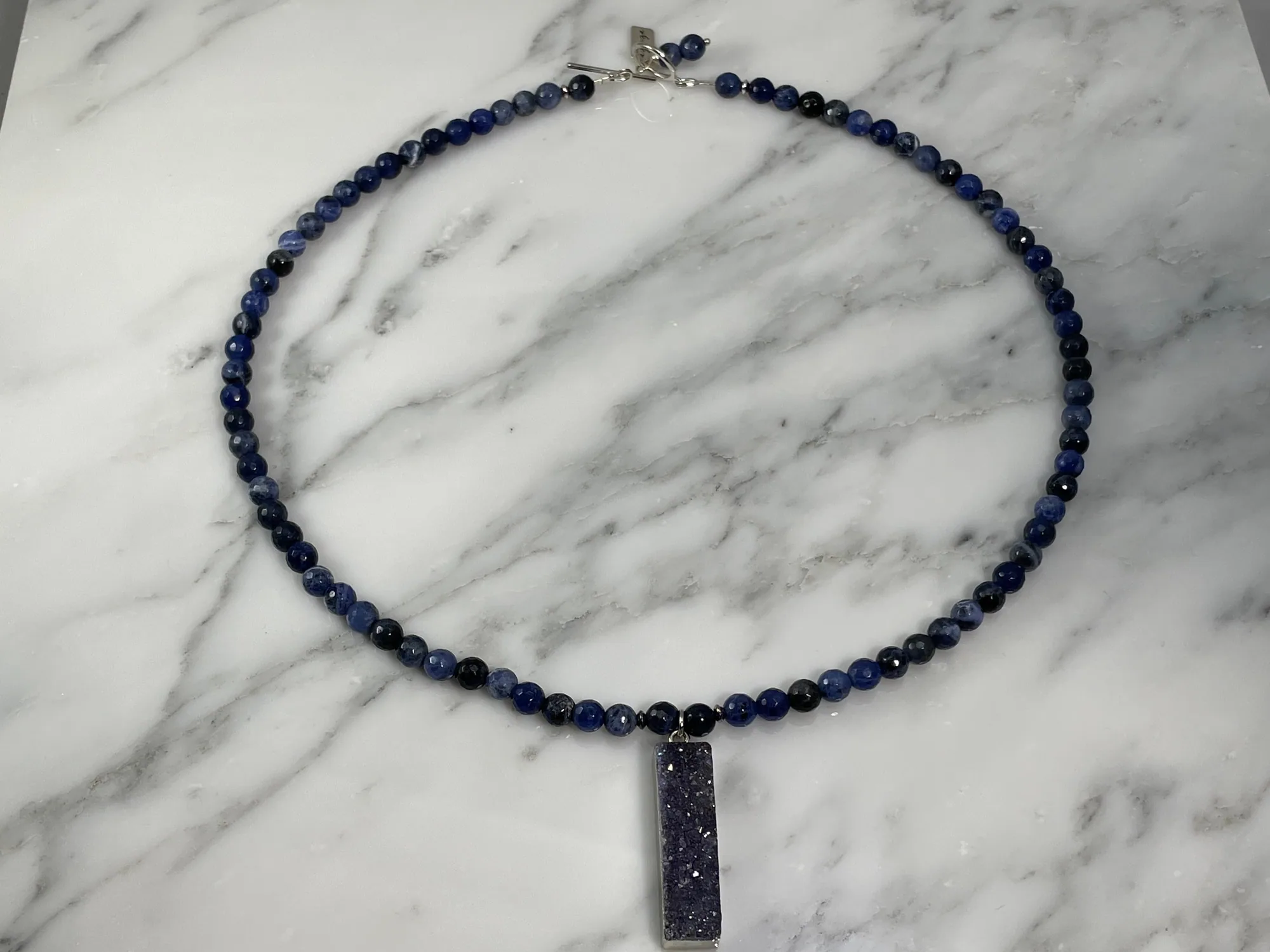 Sodalite a Druzy Necklace