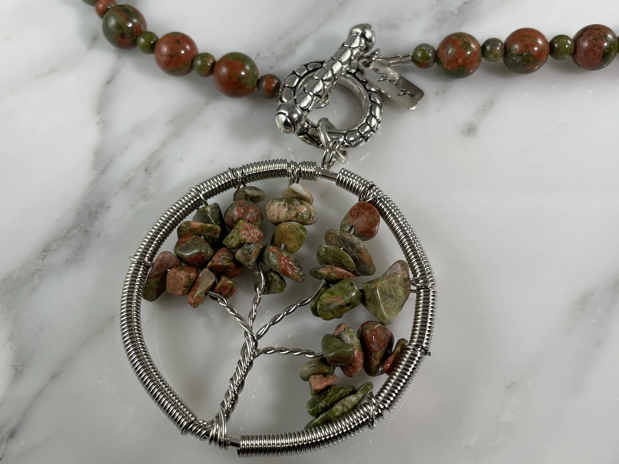 Unakite Tree of Life Necklace view 3