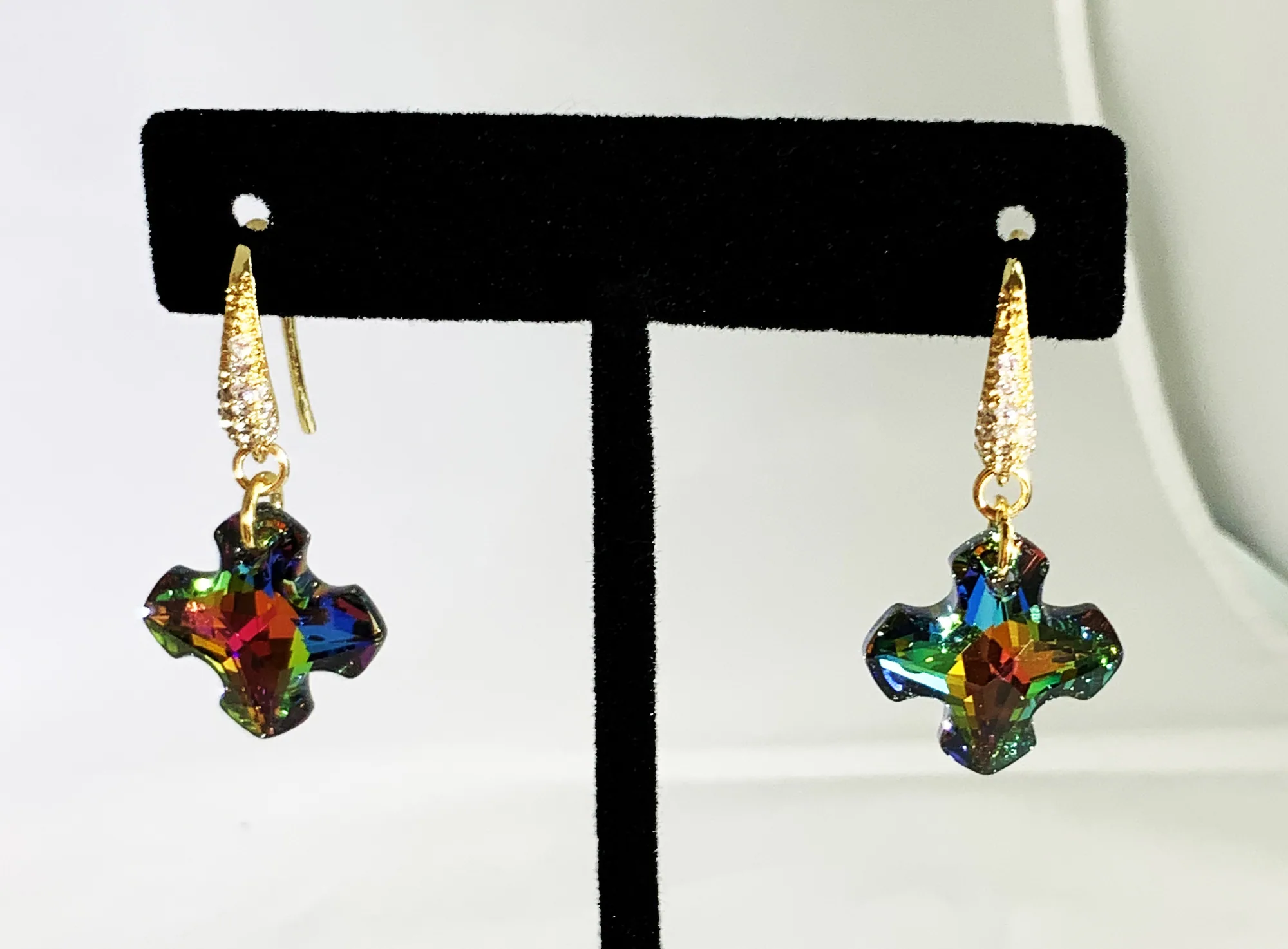 Swarovski Greek Cross Earrings