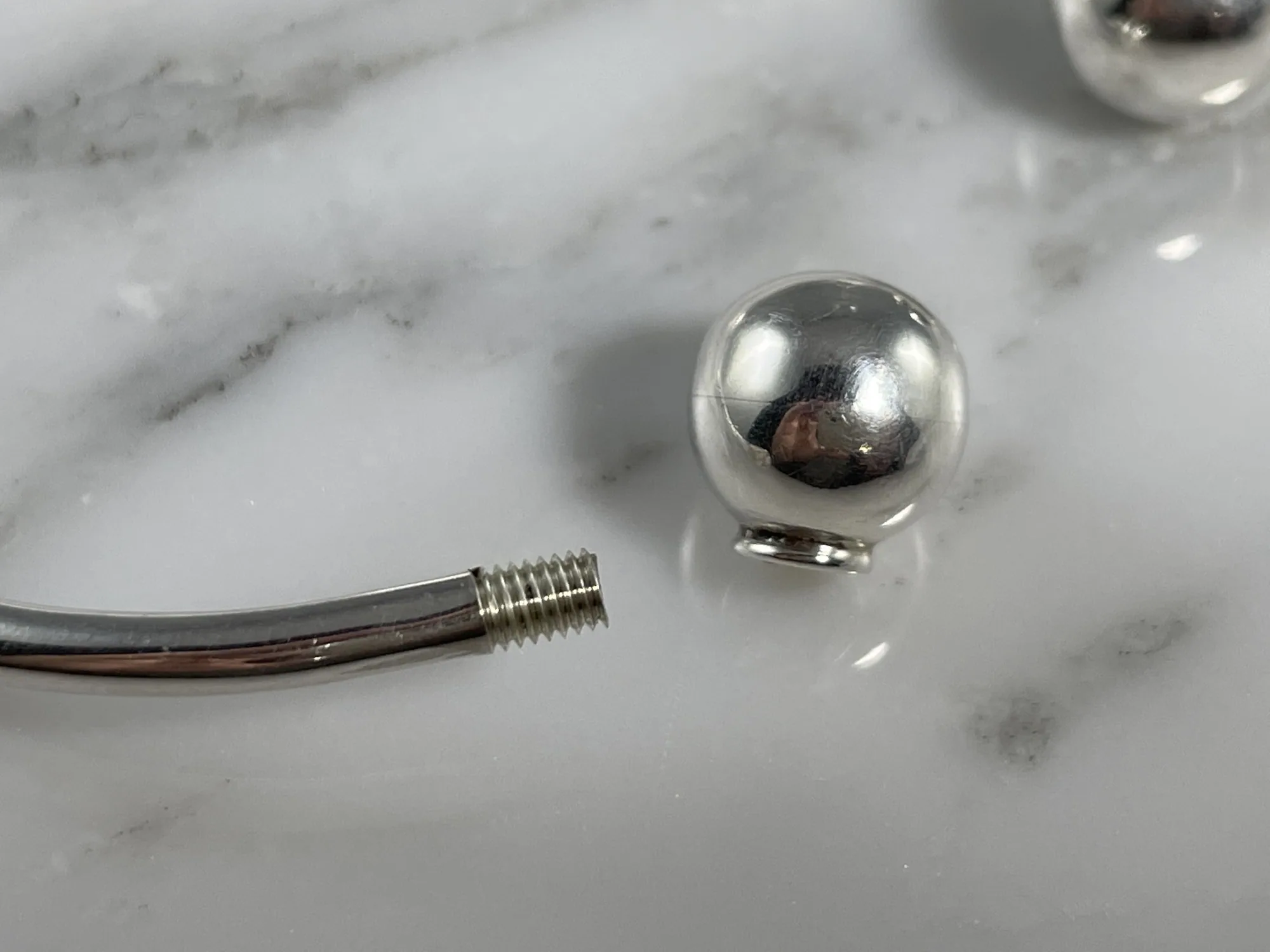 Cuff Bangle Bracelet With Removable End Cap For Charm view 3