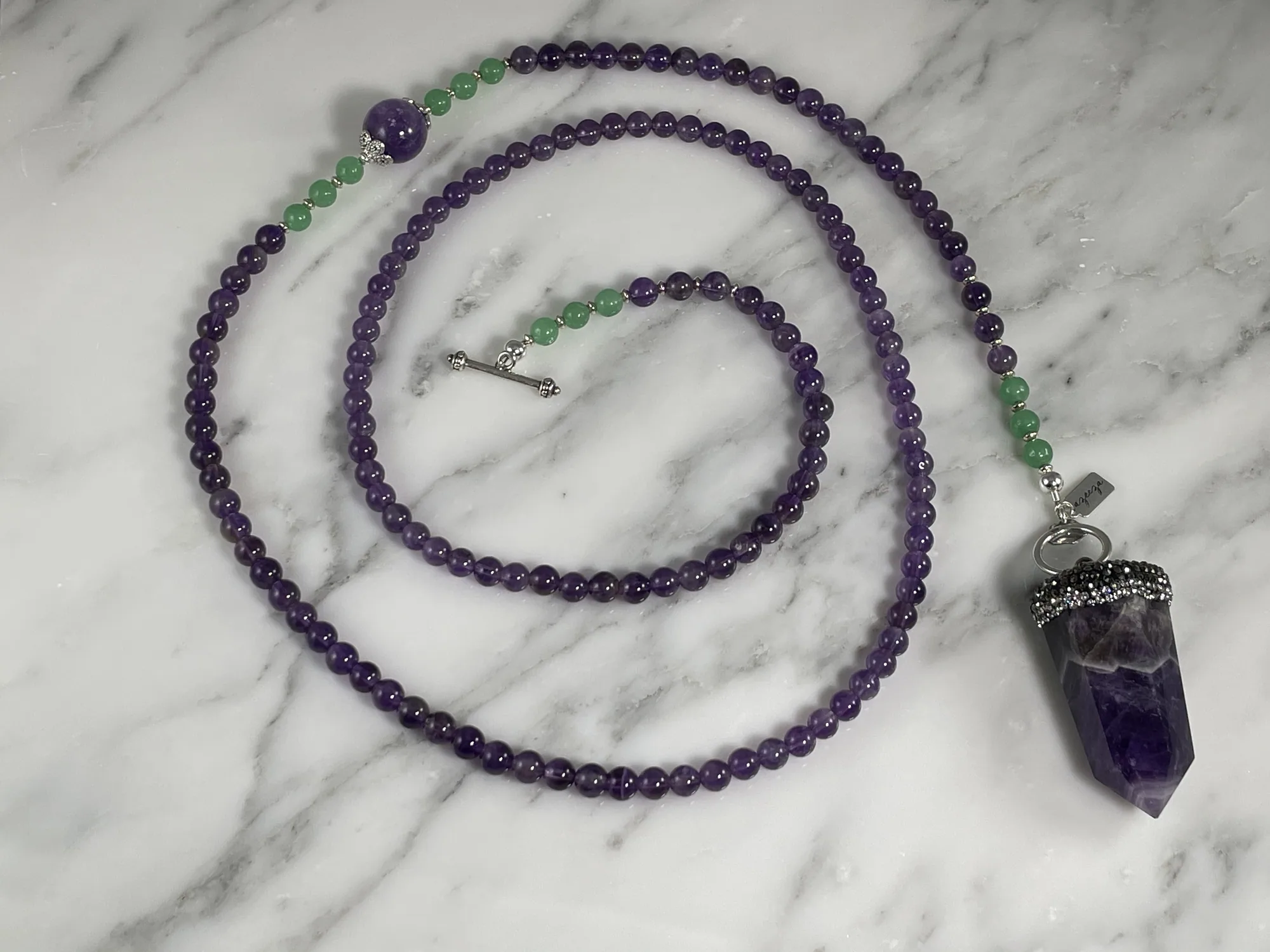Amethyst and Aventurine Necklace