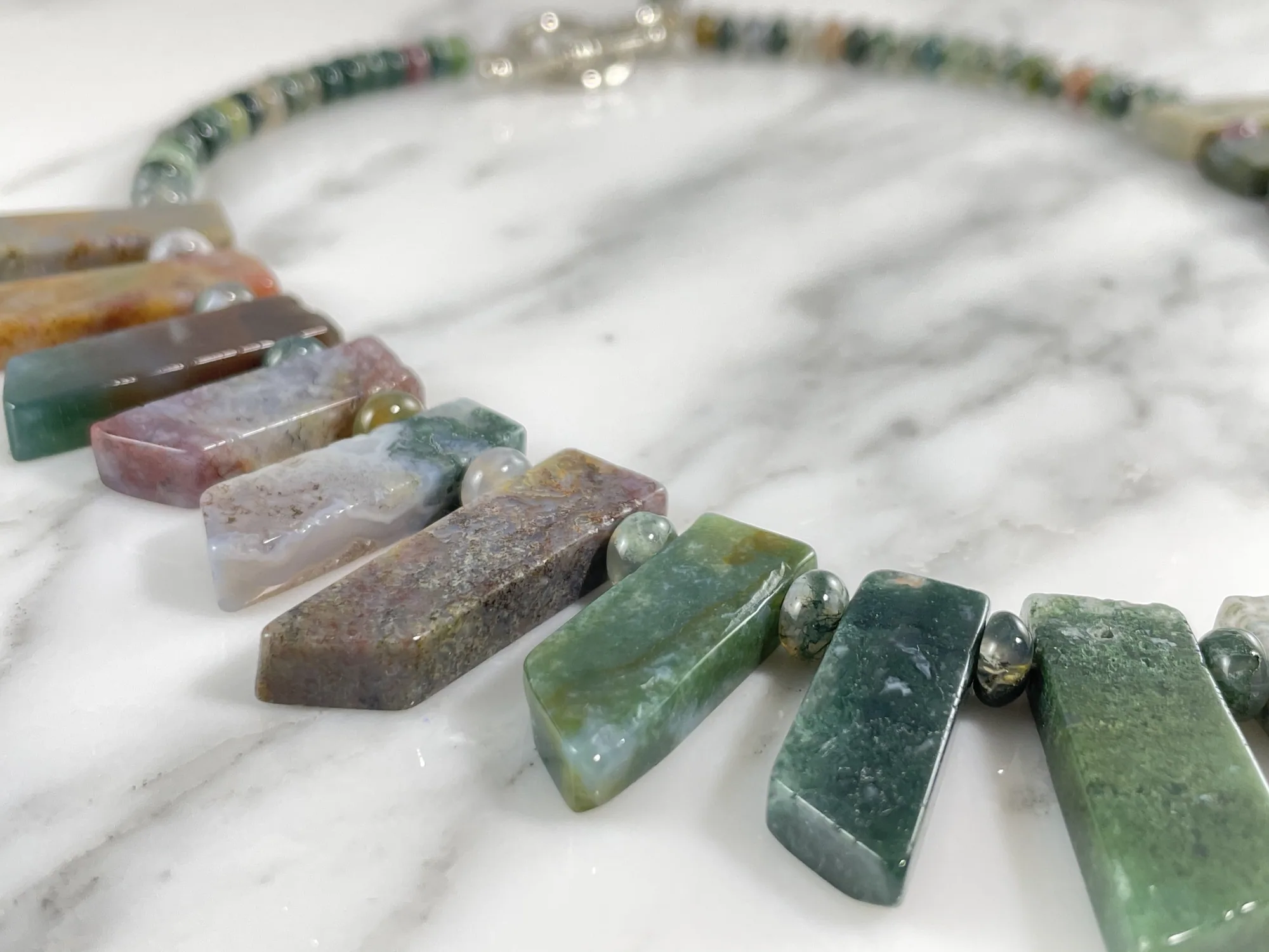 Moss Agate Necklace view 2